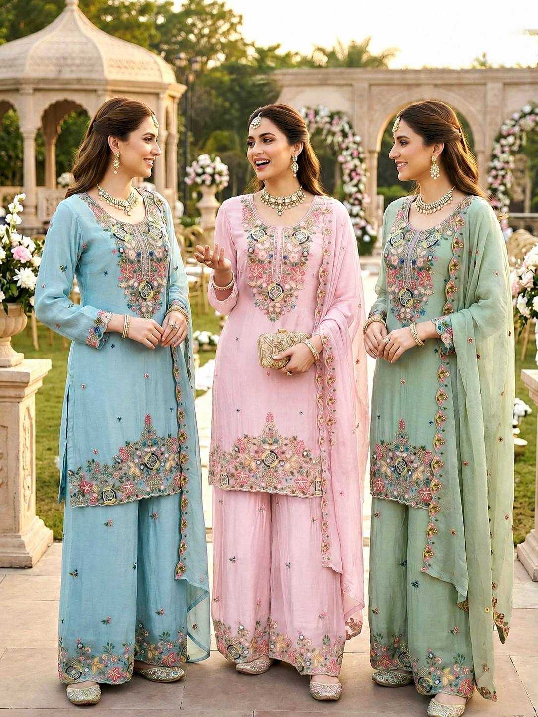 Chanderi Cotton Sharara Salwar Suit