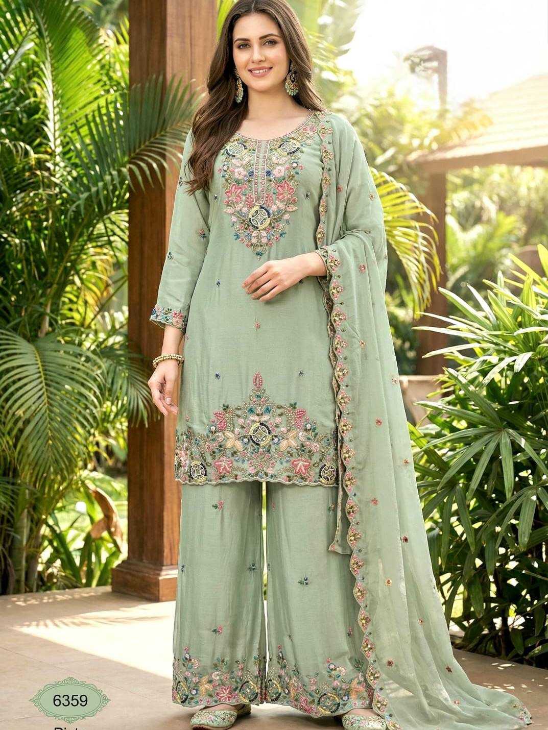 Chanderi Cotton Sharara Salwar Suit