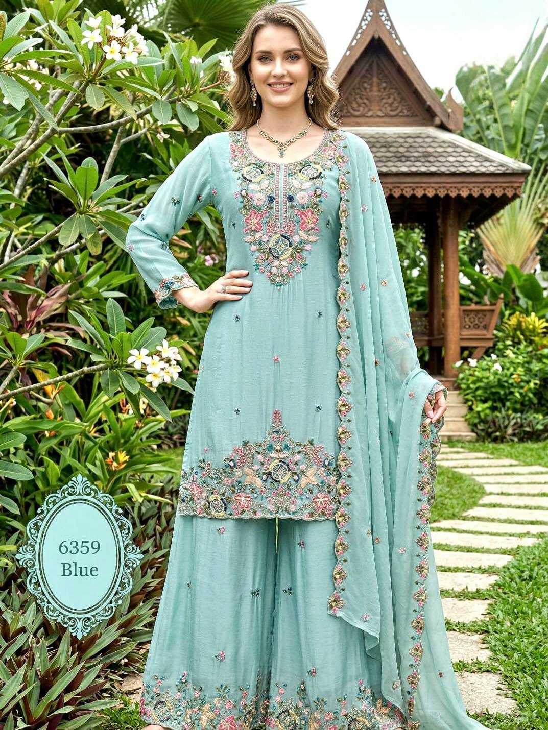 Chanderi Cotton Sharara Salwar Suit