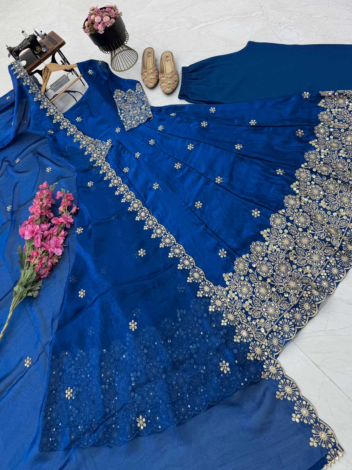 Candy Crush Silk Embroidery Gown