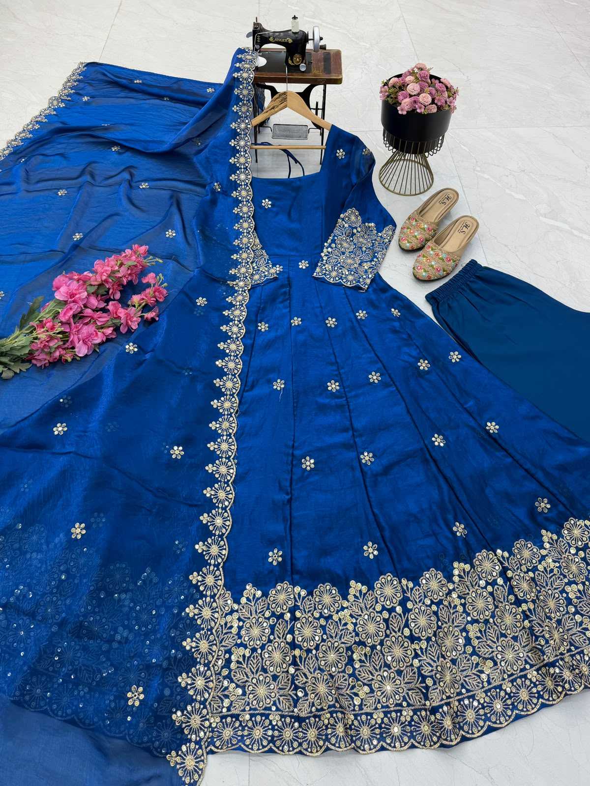 Candy Crush Silk Embroidery Gown