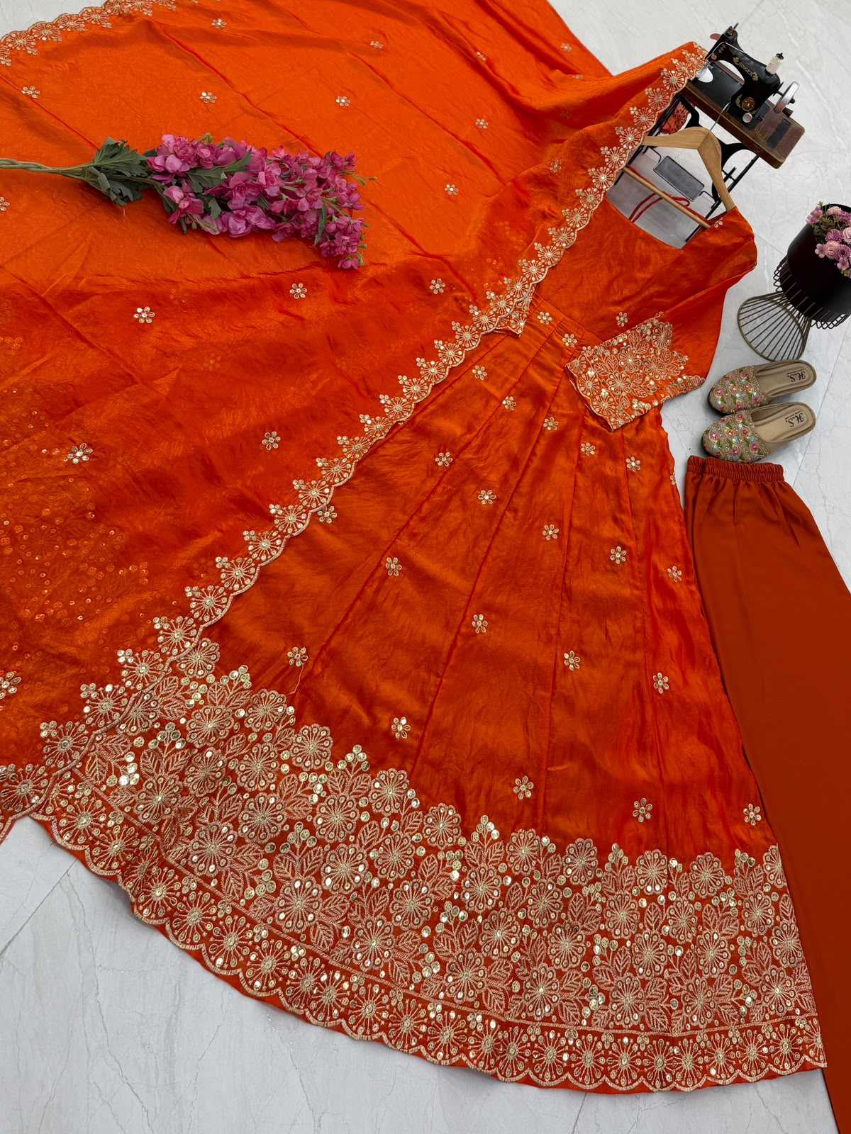 Candy Crush Silk Embroidery Gown