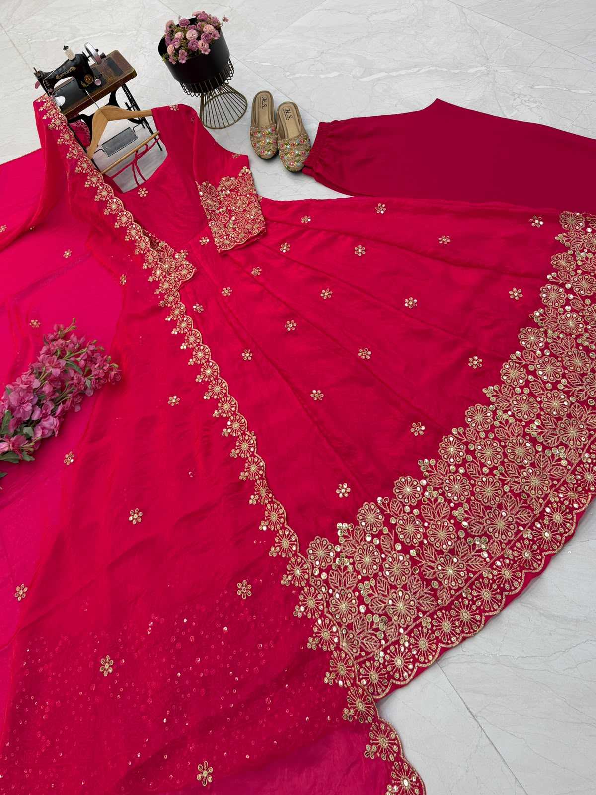 Candy Crush Silk Embroidery Gown