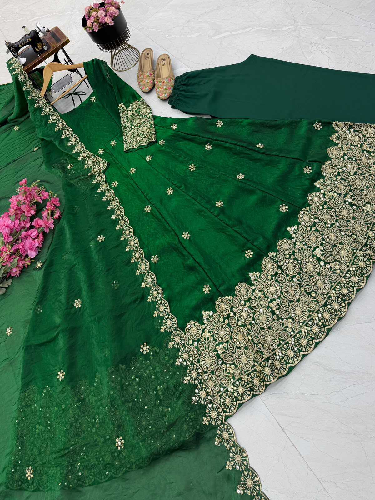 Candy Crush Silk Embroidery Gown