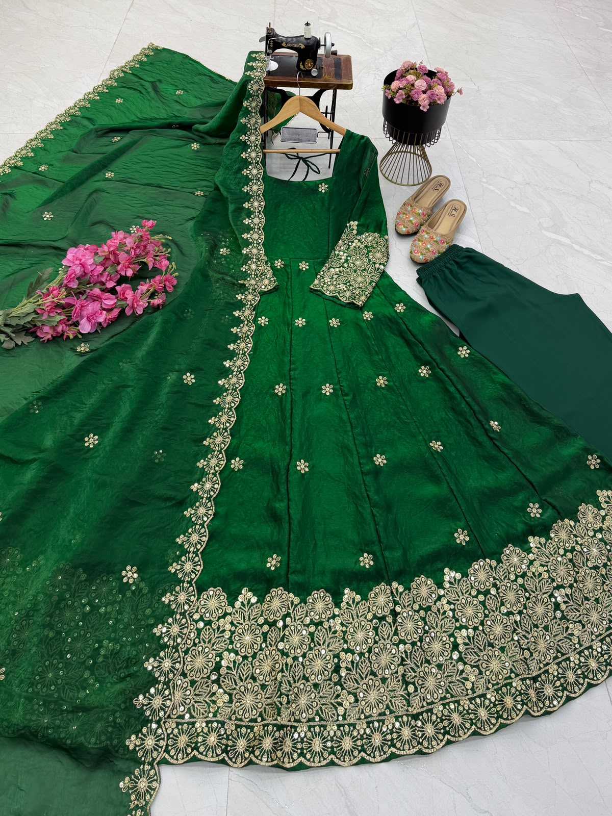 Candy Crush Silk Embroidery Gown