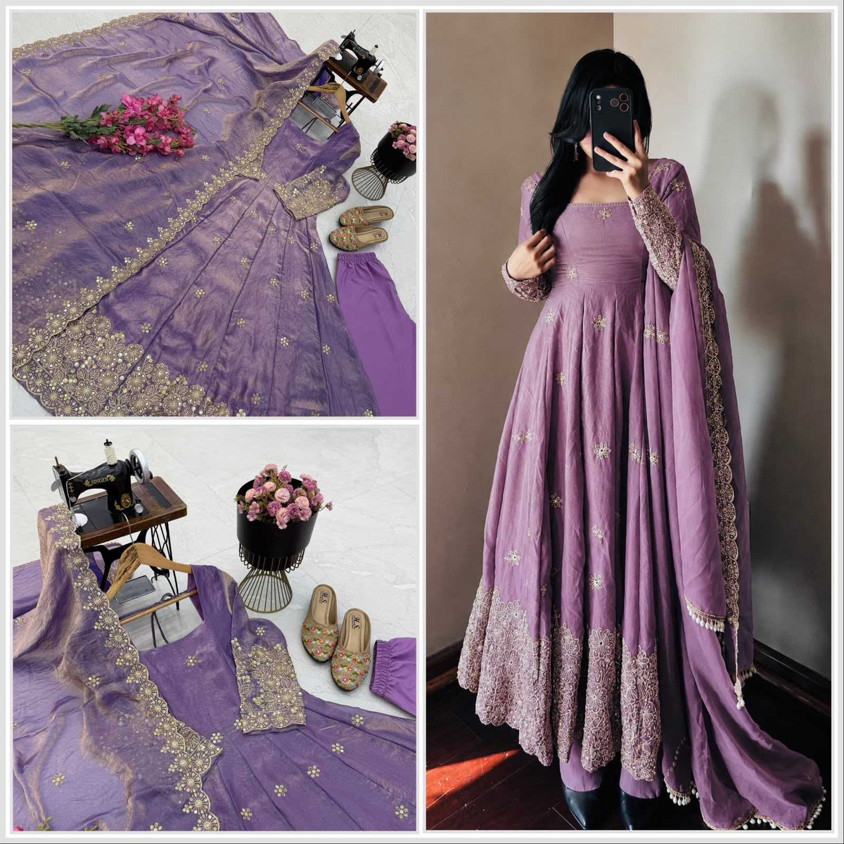 Candy Crush Silk Embroidery Gown