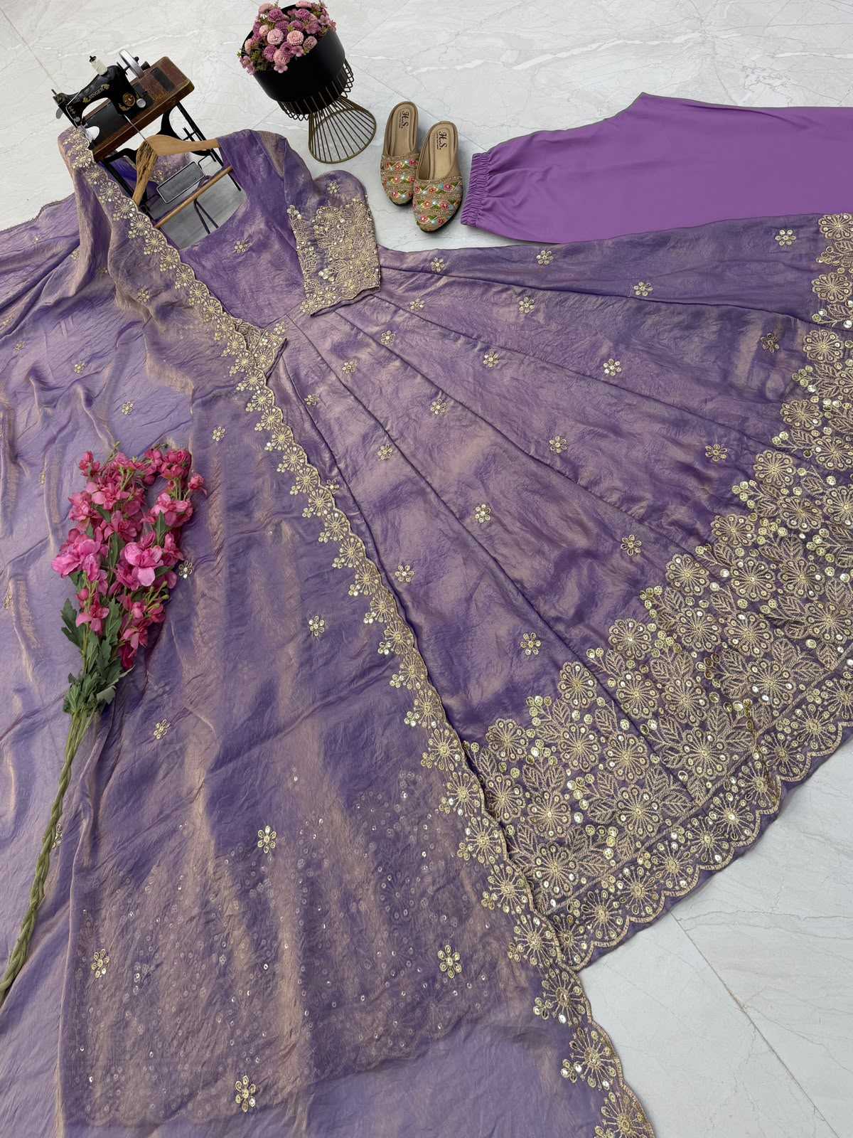 Candy Crush Silk Embroidery Gown