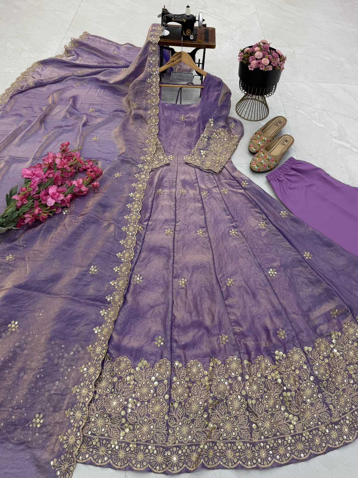 Candy Crush Silk Embroidery Gown