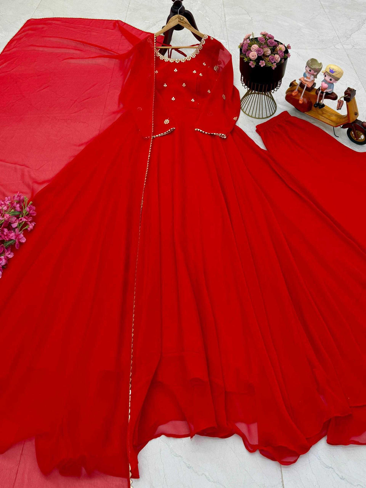 Faux Georgette Party Gown JT-143295