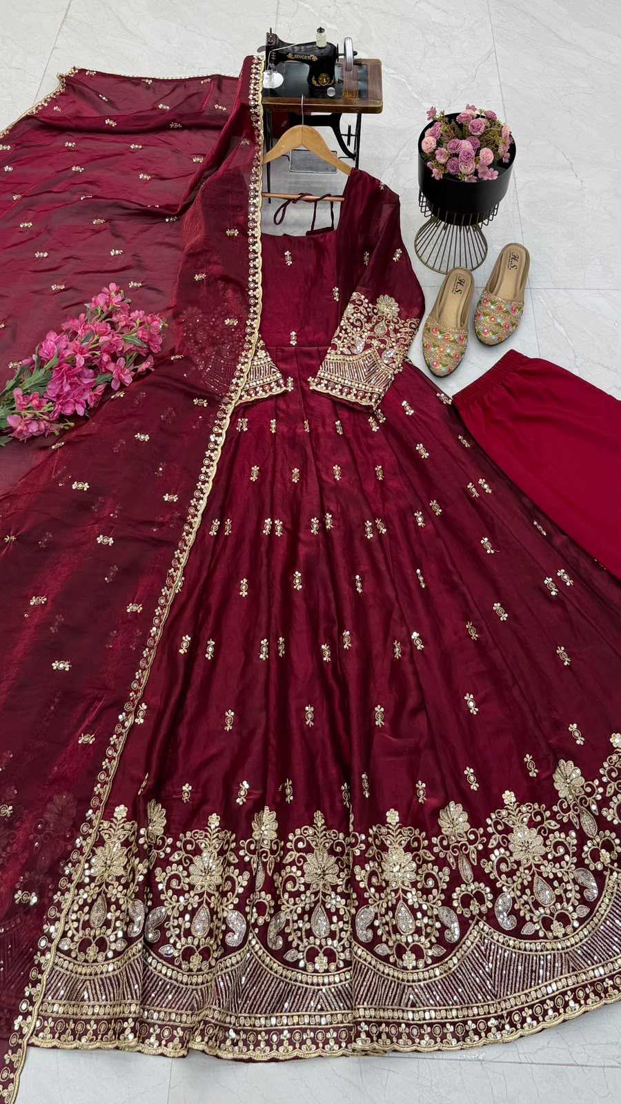 Kadva Coth Soft Silk Fancy Gown