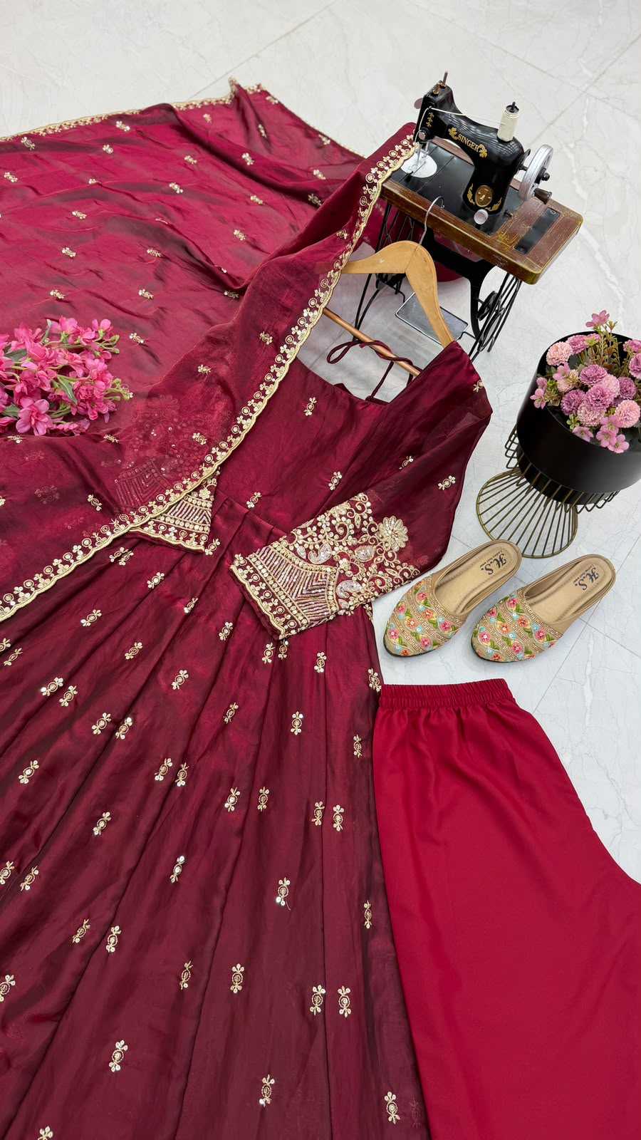 Kadva Coth Soft Silk Fancy Gown