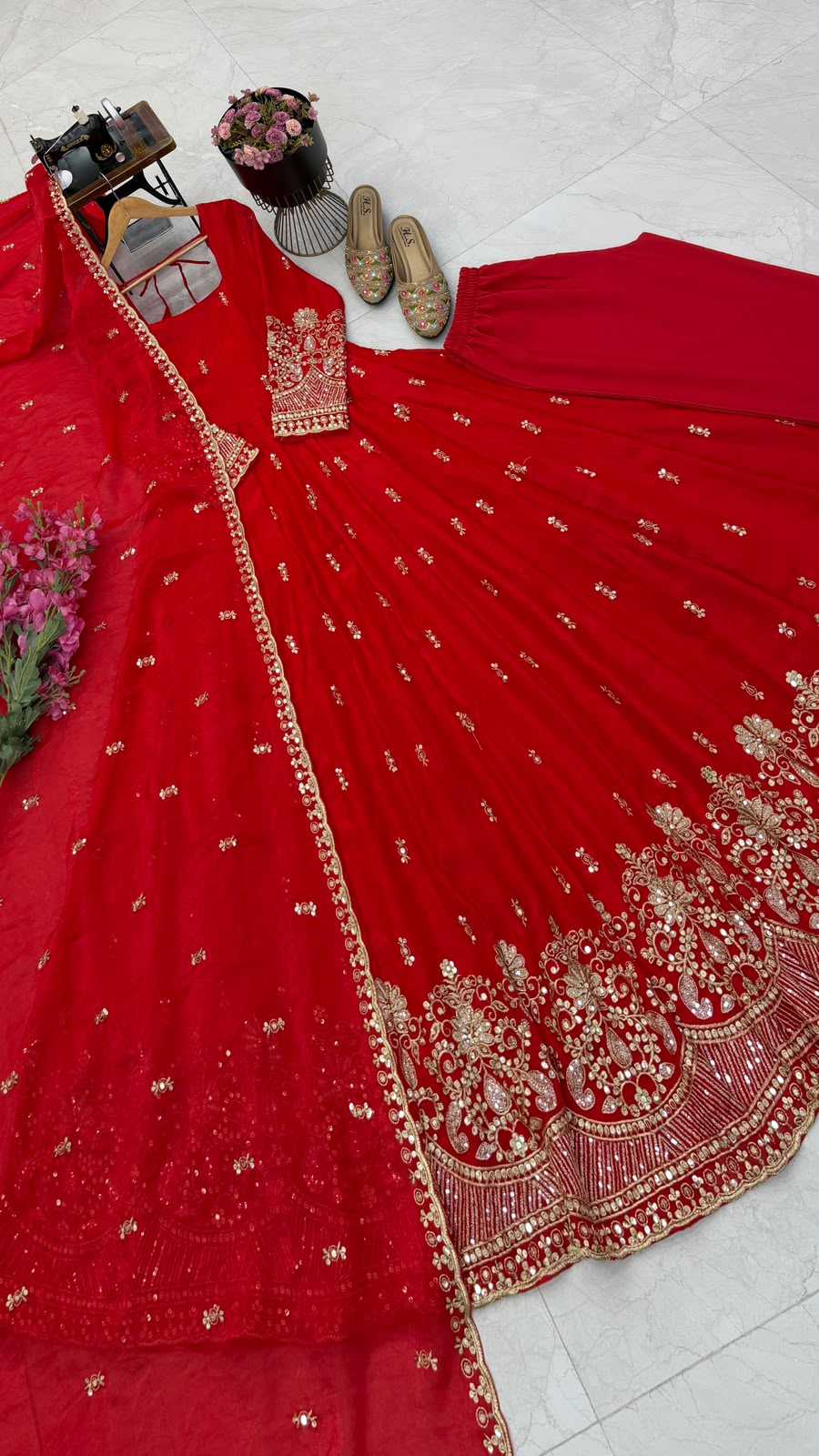 Kadva Coth Soft Silk Fancy Gown