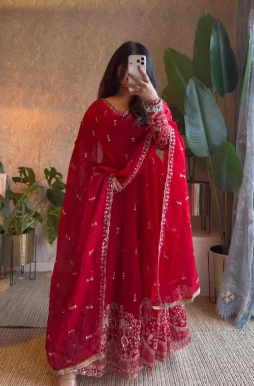 Kadva Coth Soft Silk Fancy Gown
