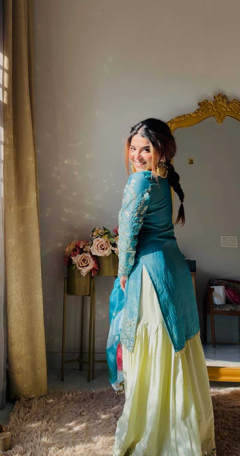 Neha Fendy Embroidery Suit in Blue