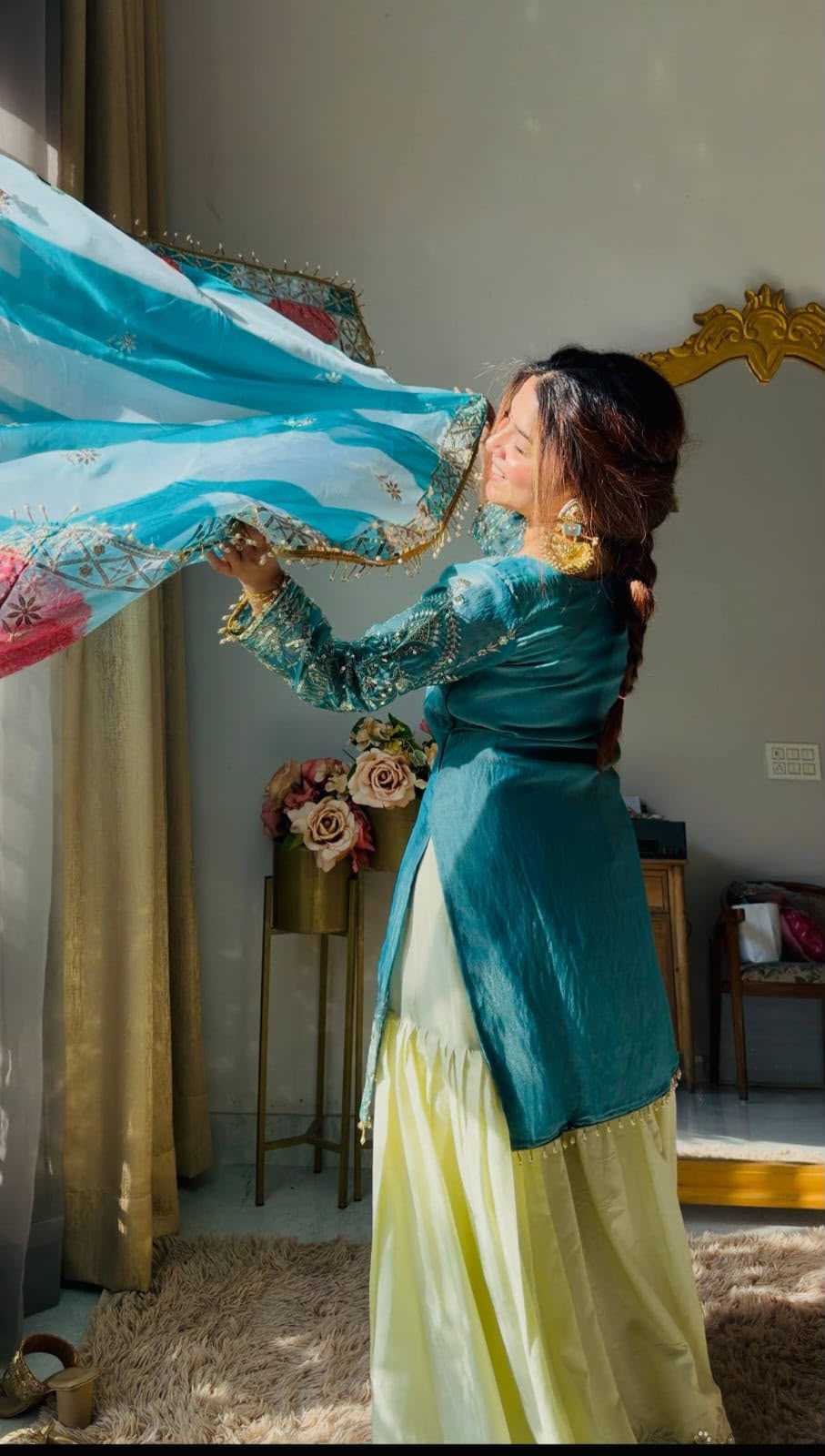 Neha Fendy Embroidery Suit in Blue