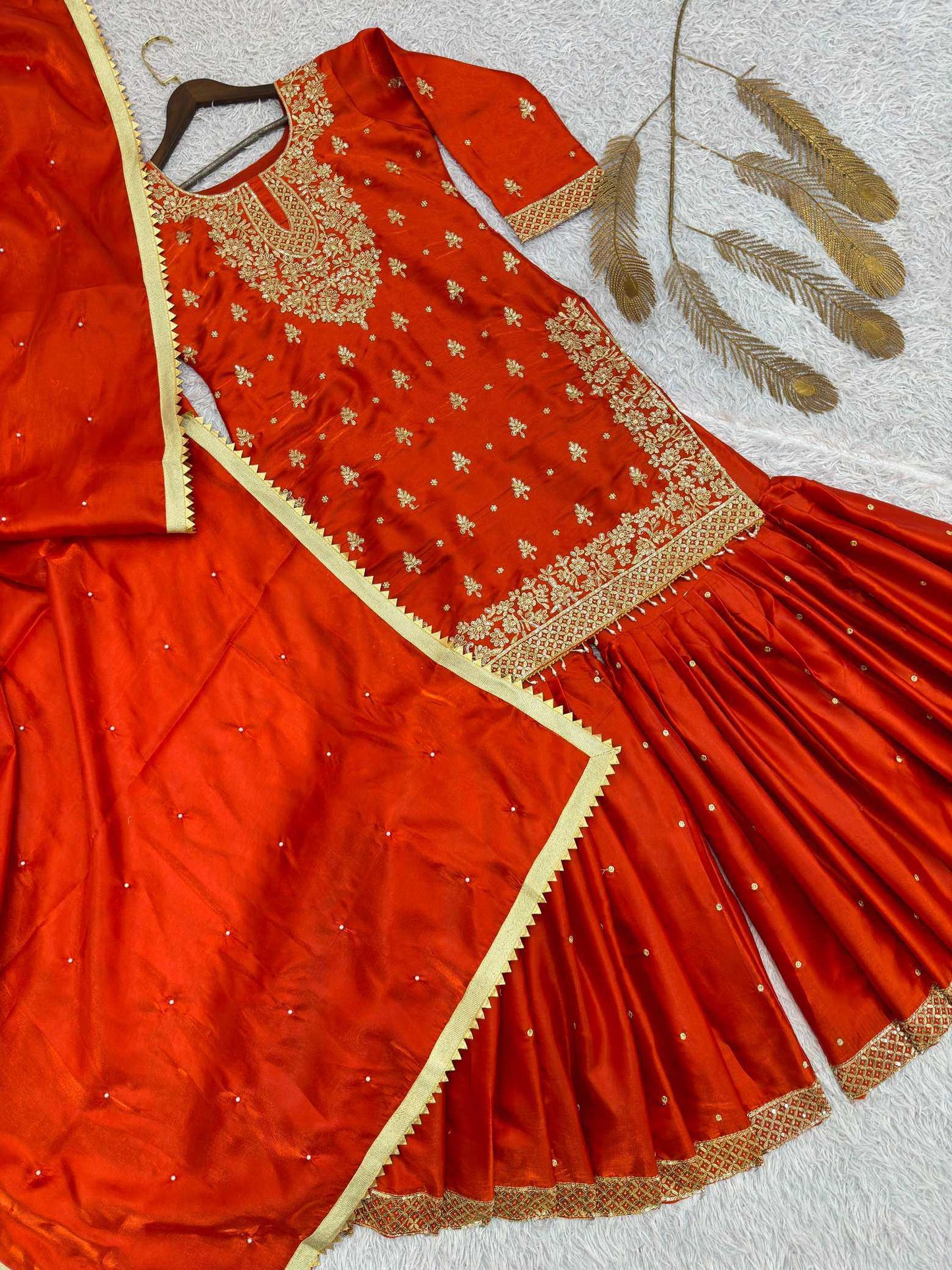 Pure Silk Sharara Salwar Suit