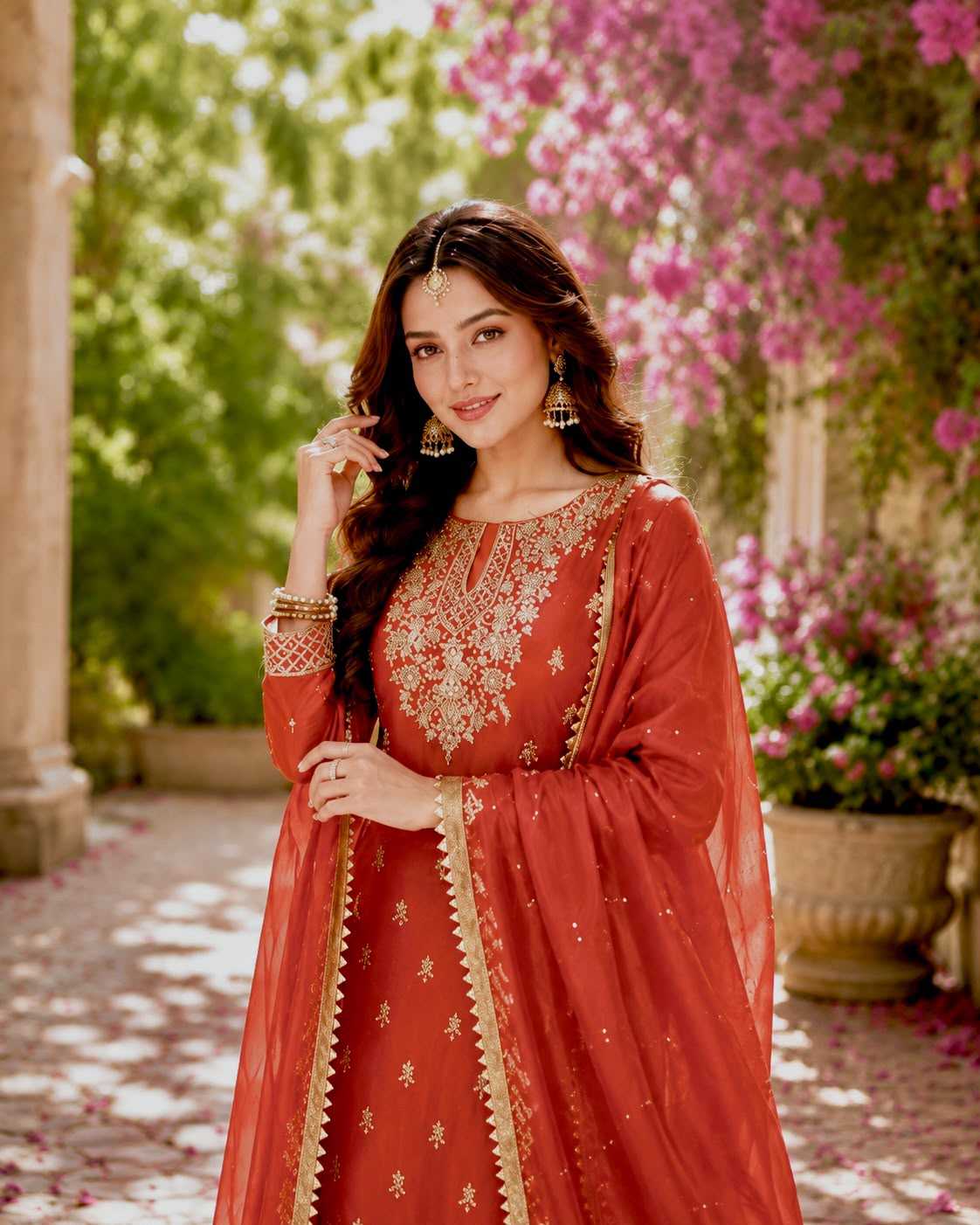 Pure Silk Sharara Salwar Suit