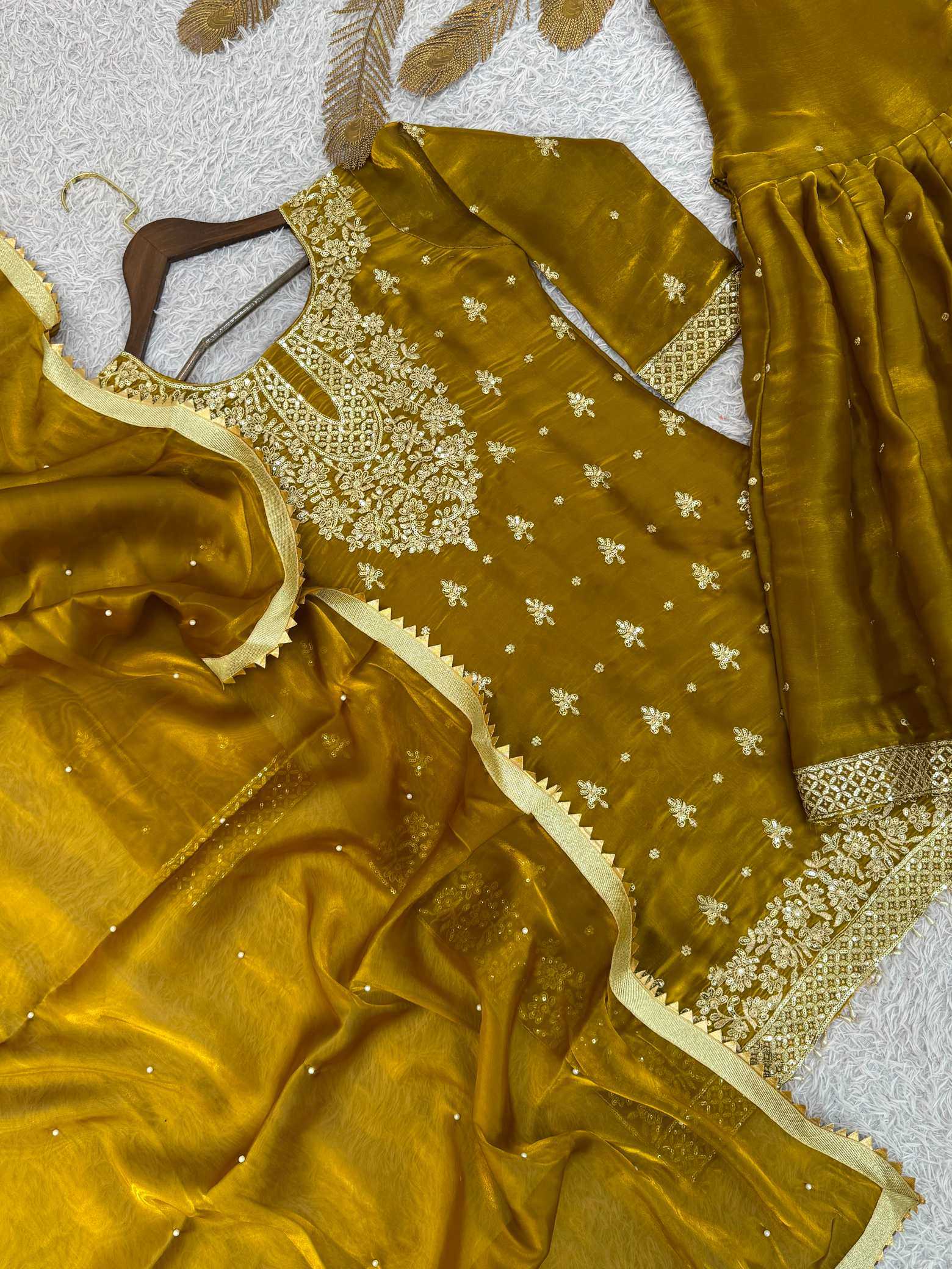 Pure Silk Sharara Salwar Suit
