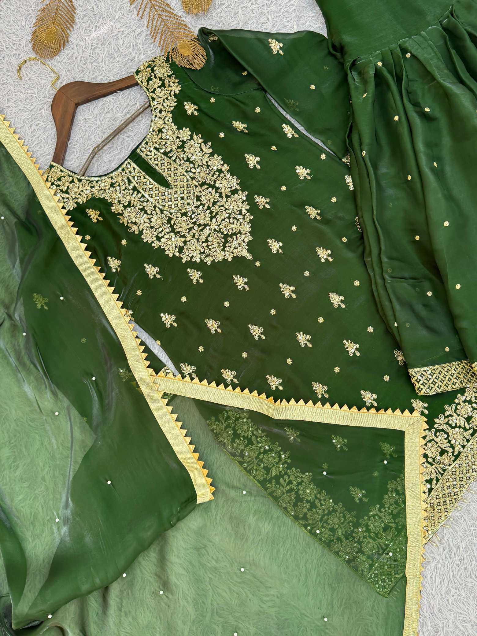 Pure Silk Sharara Salwar Suit