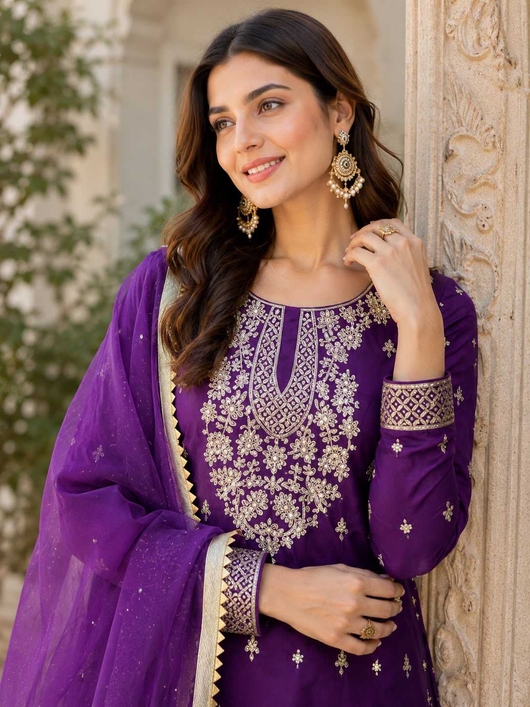 Pure Silk Sharara Salwar Suit
