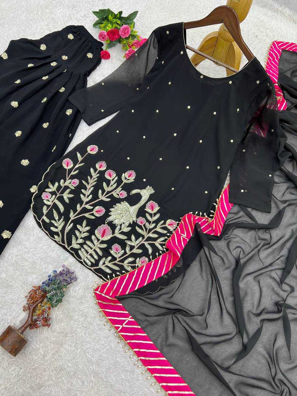 Faux Georgette Embroidery Suit