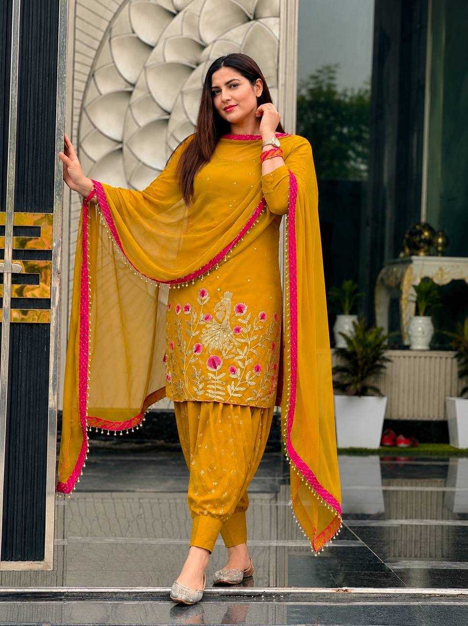 Faux Georgette Embroidery Suit