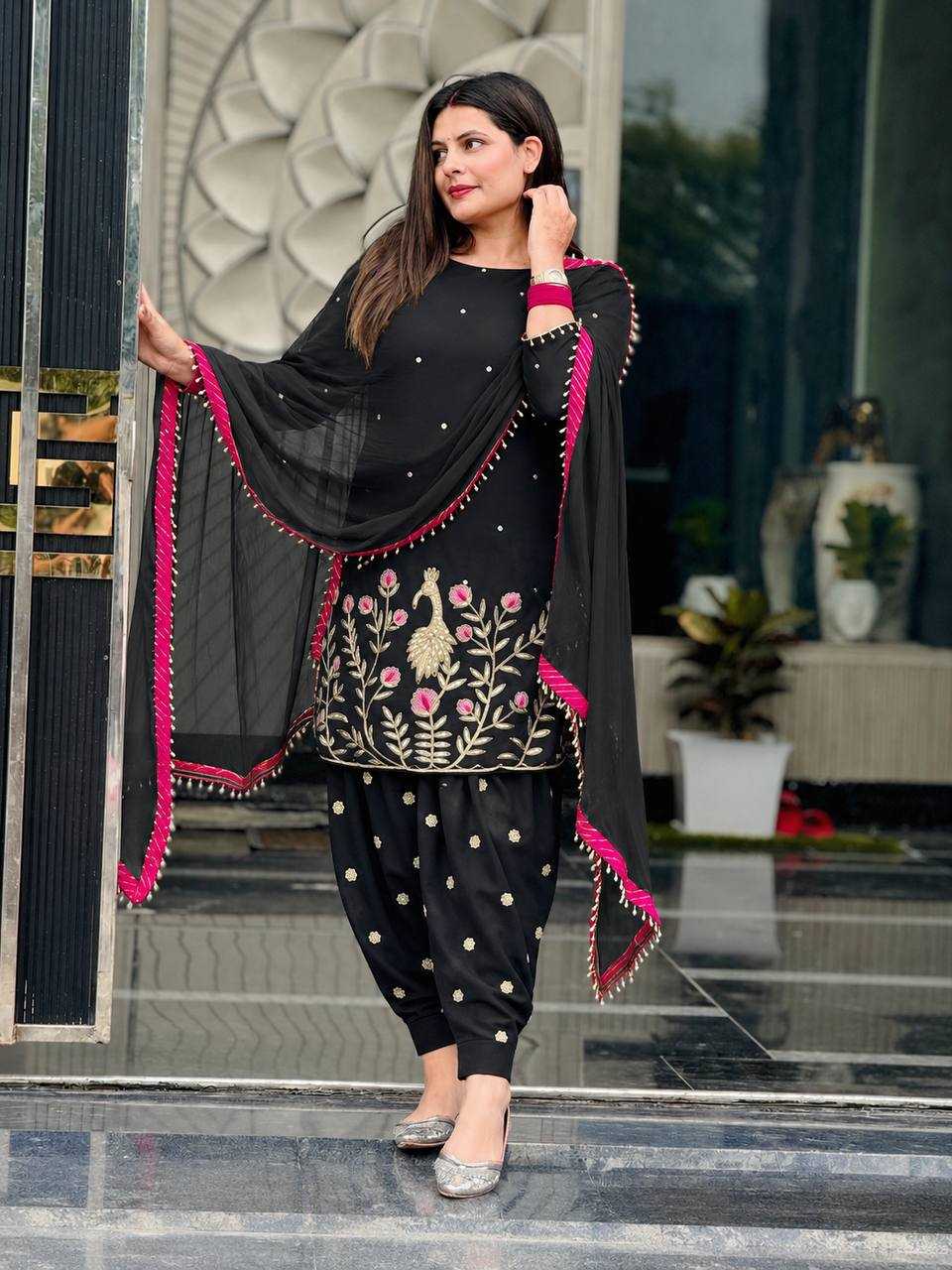 Faux Georgette Embroidery Suit