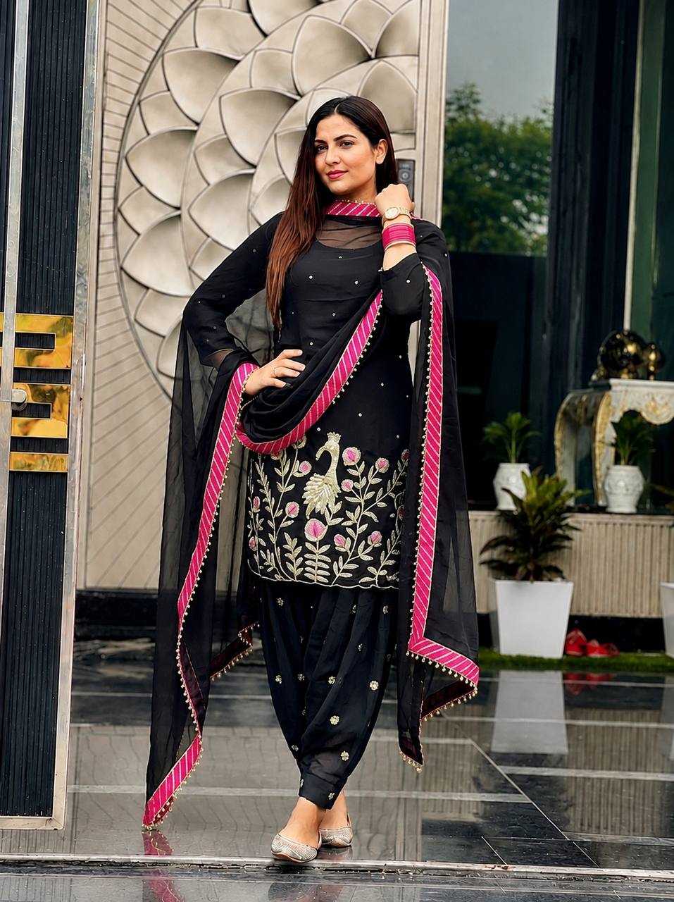 Faux Georgette Embroidery Suit