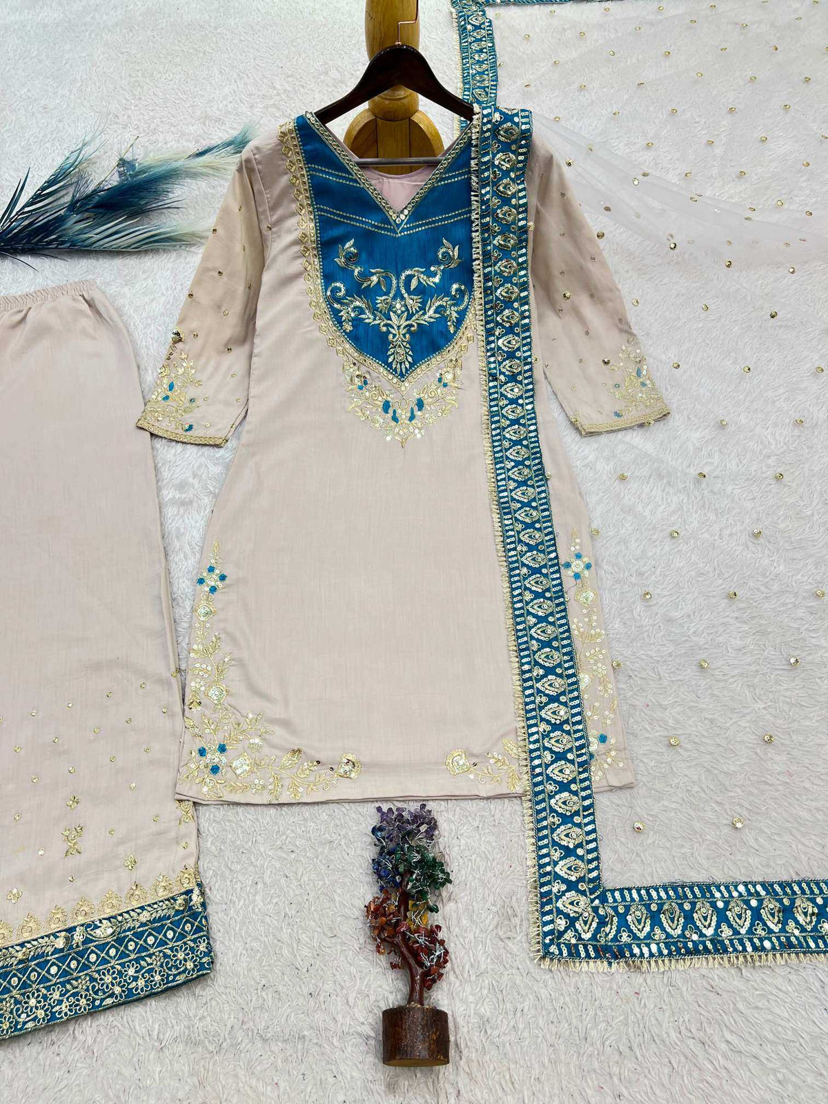 Cotton Embroidery Suit