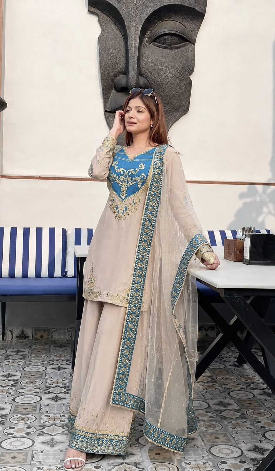 Cotton Embroidery Suit