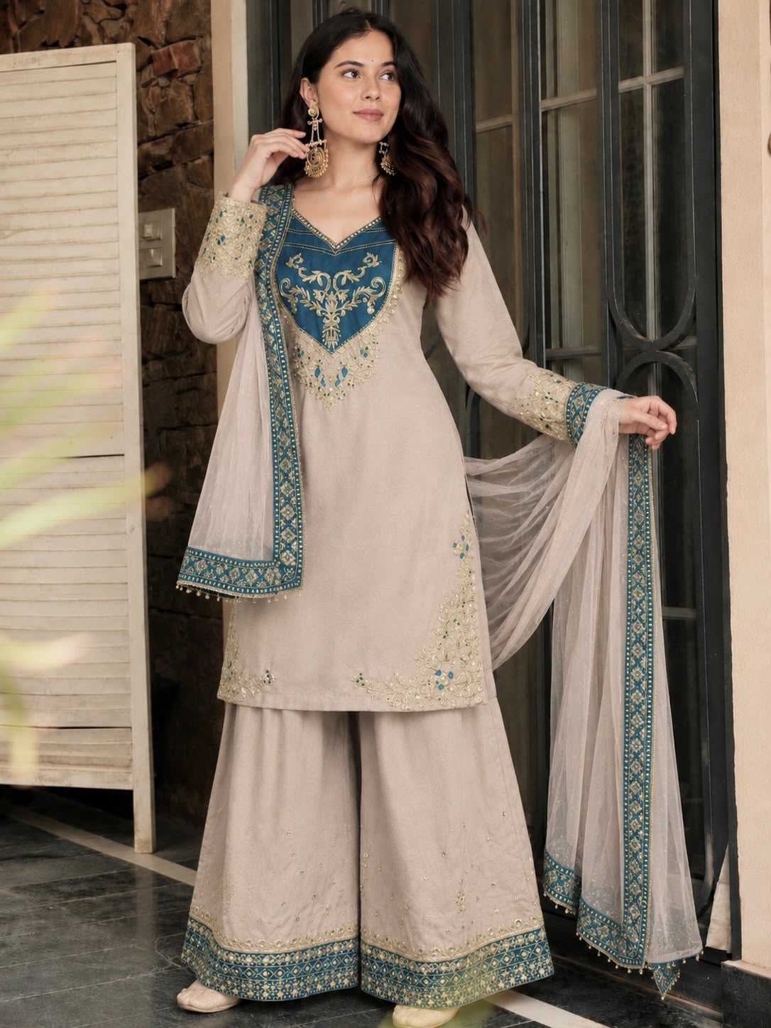 Cotton Embroidery Suit