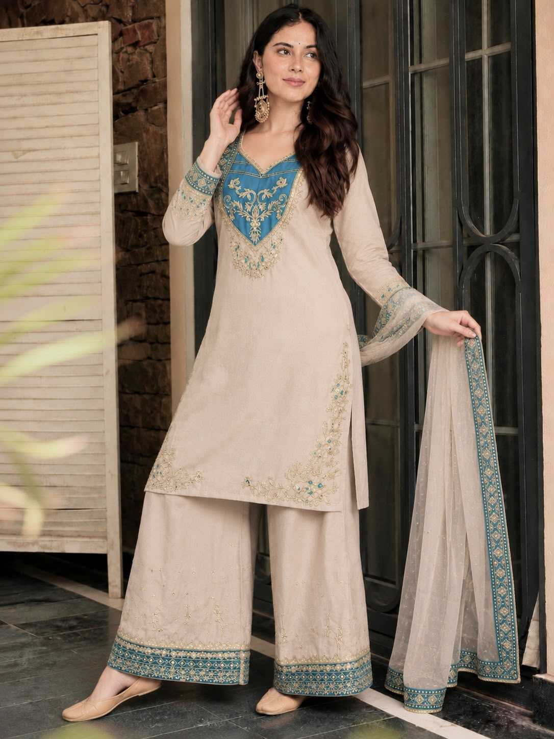 Cotton Embroidery Suit