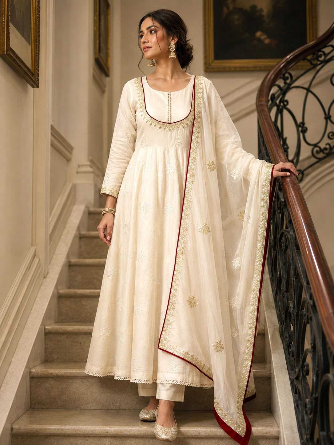 Cotton Embroidery Gown