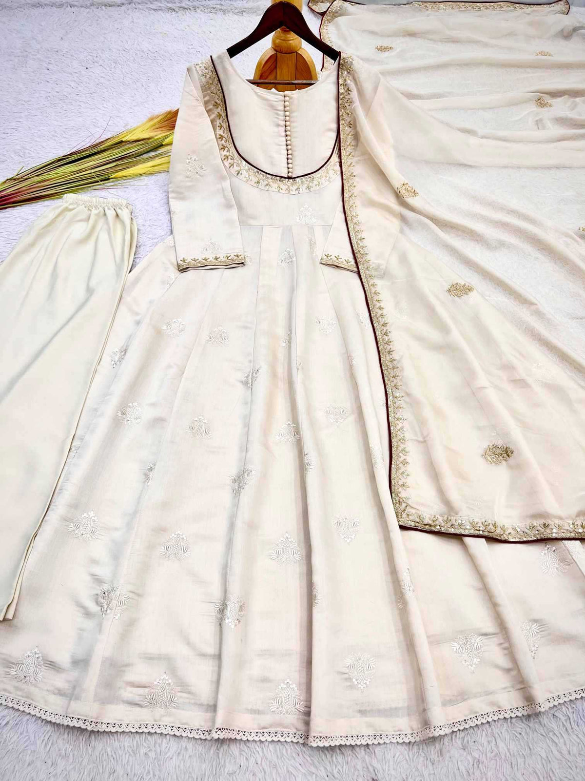 Cotton Embroidery Gown