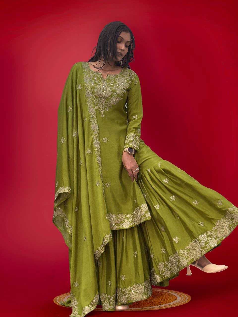 Chinon Silk Designer Kurti
