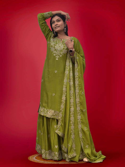 Chinon Silk Designer Kurti