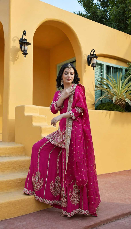 Chinon Silk Party Wear Kurti