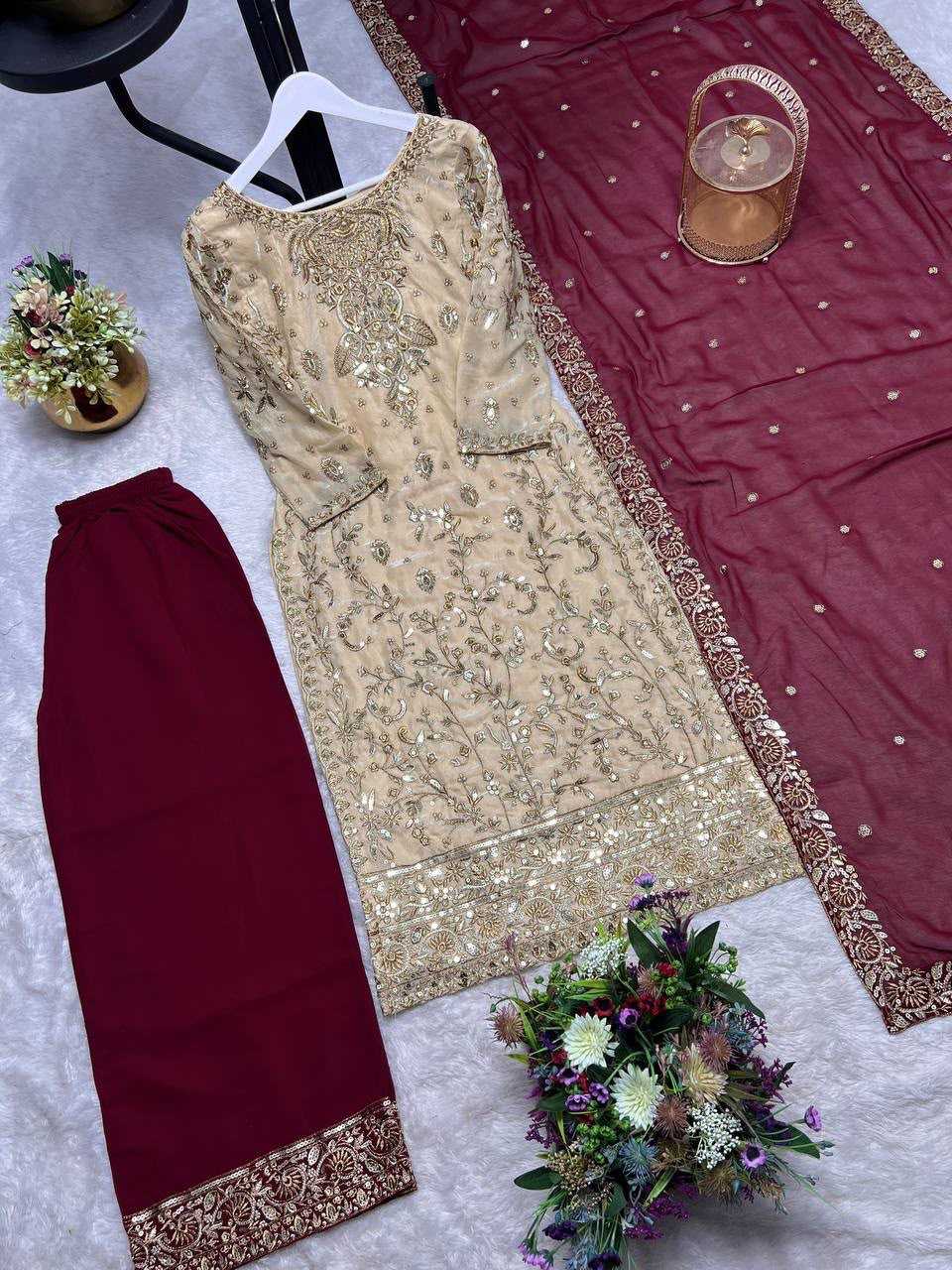 Heavy Silk Embroidered Kurti