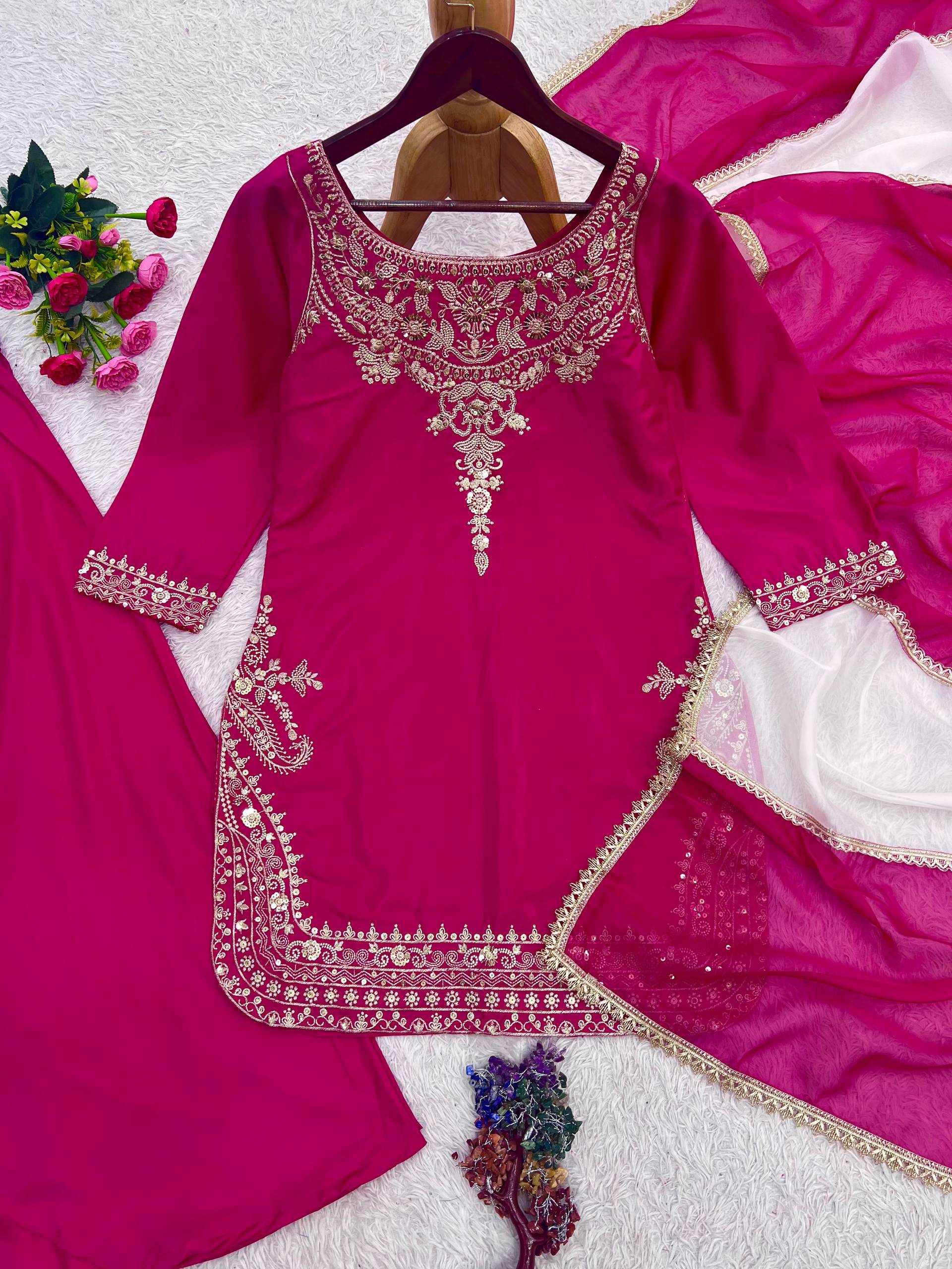 Crepe Embroidery Suit