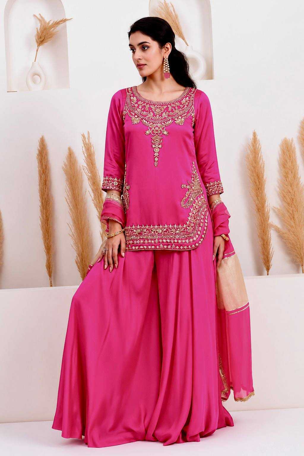 Crepe Embroidery Suit