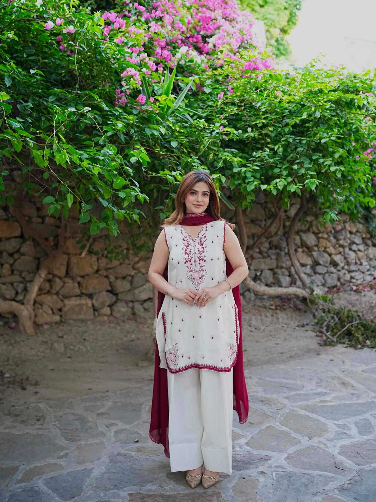 Premium Silk Embroidered Kurti 654