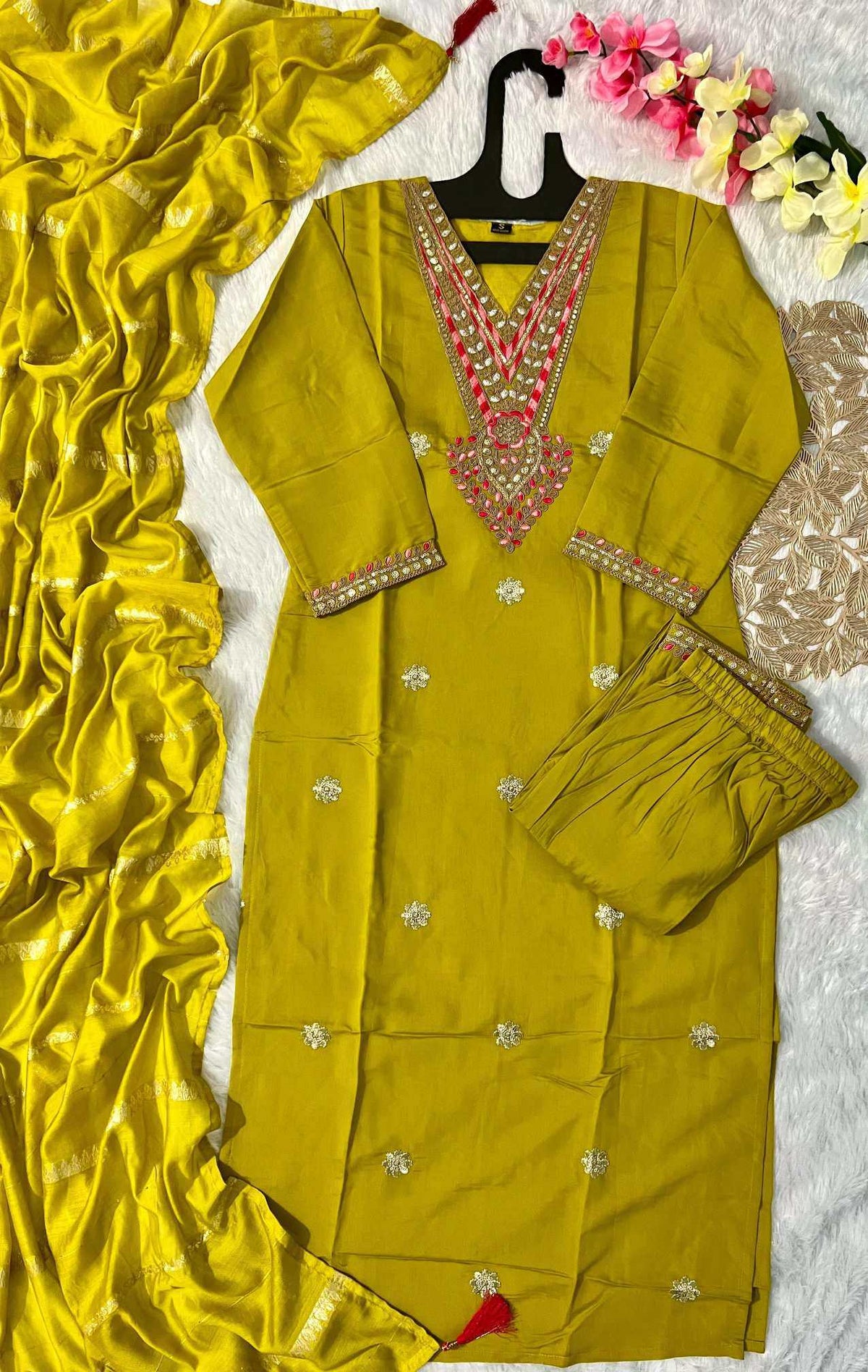 Heavy Roman Silk Party Wear Kurti
