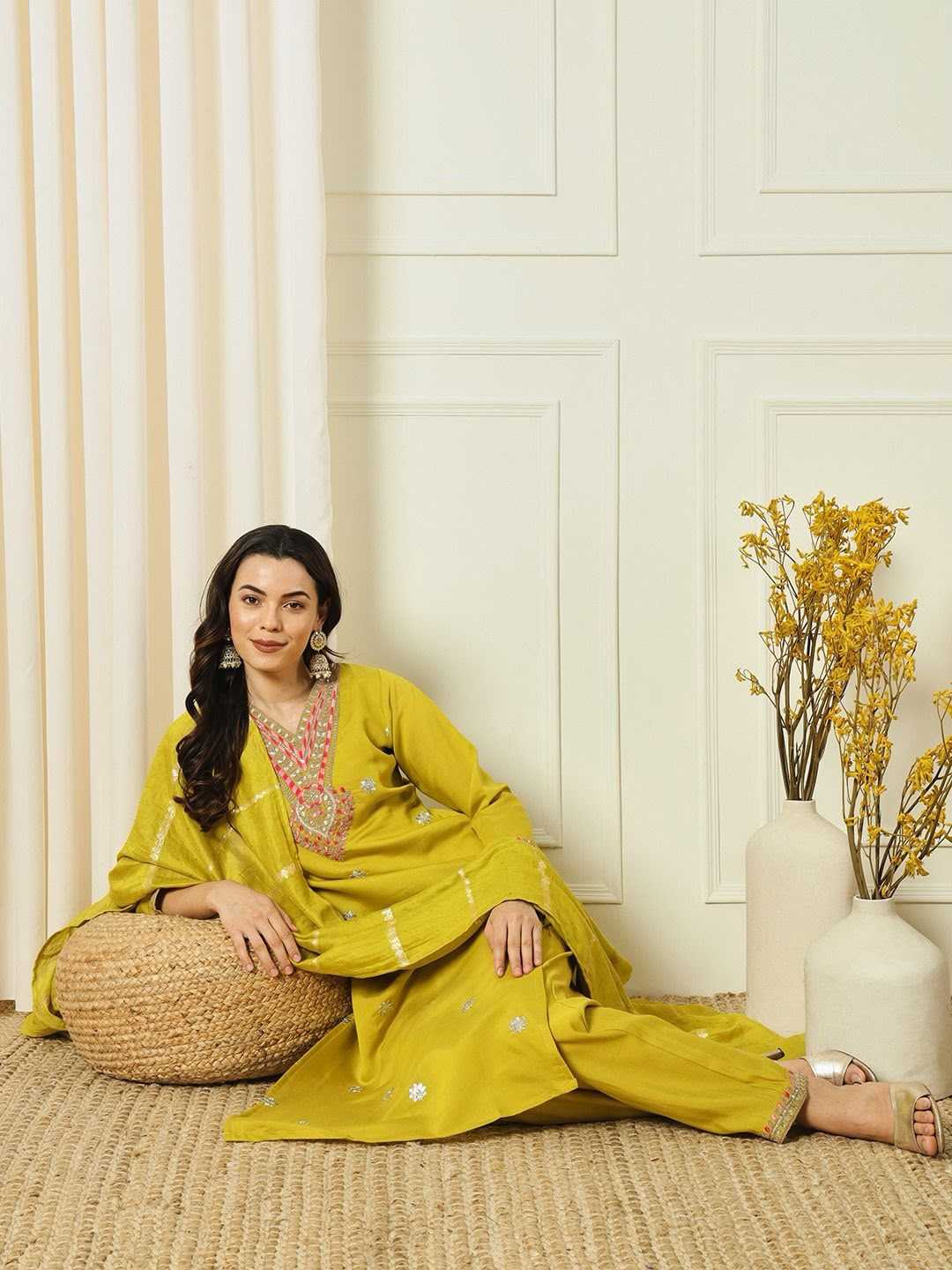 Heavy Roman Silk Party Wear Kurti