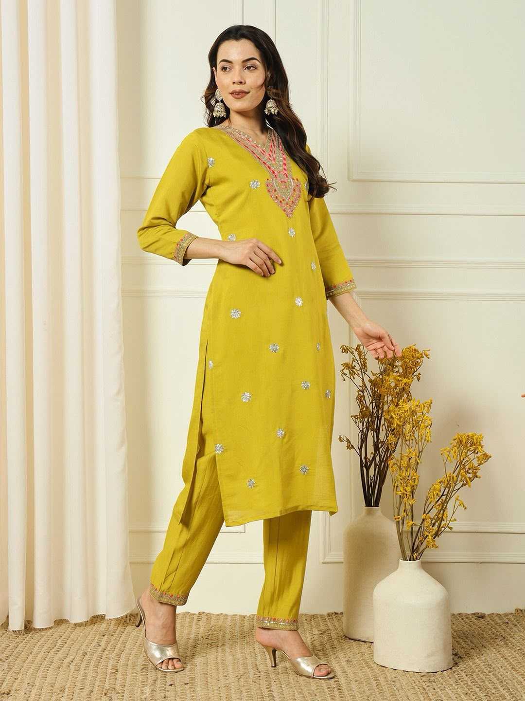Heavy Roman Silk Party Wear Kurti