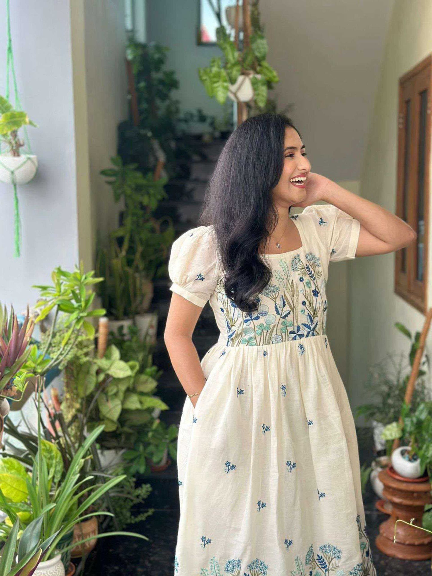 Cotton Embroidery Gown