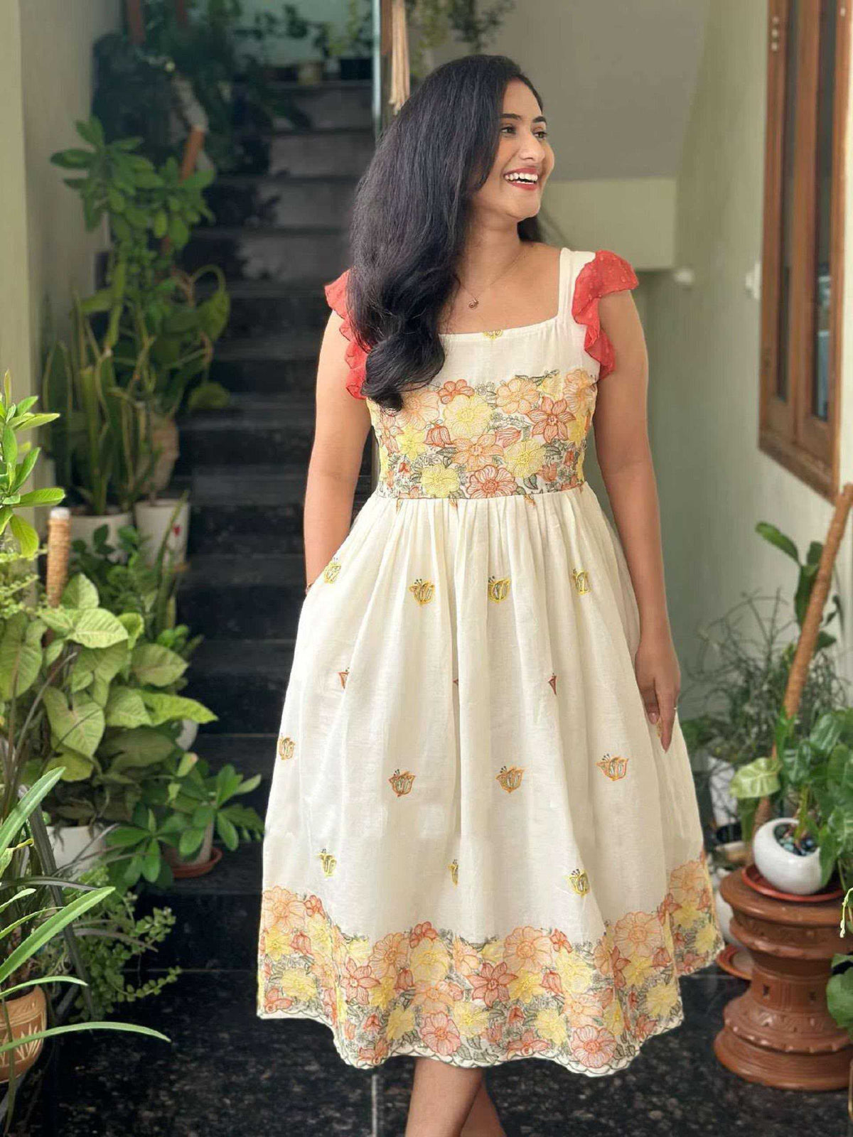 Cotton Embroidery Gown