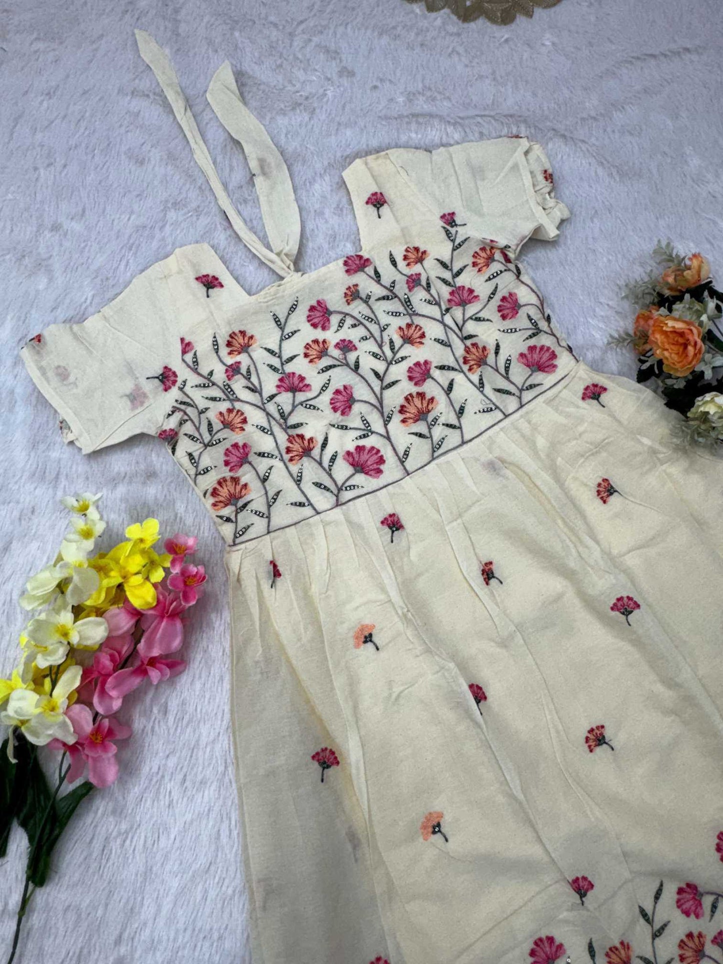 Cotton Embroidery Gown