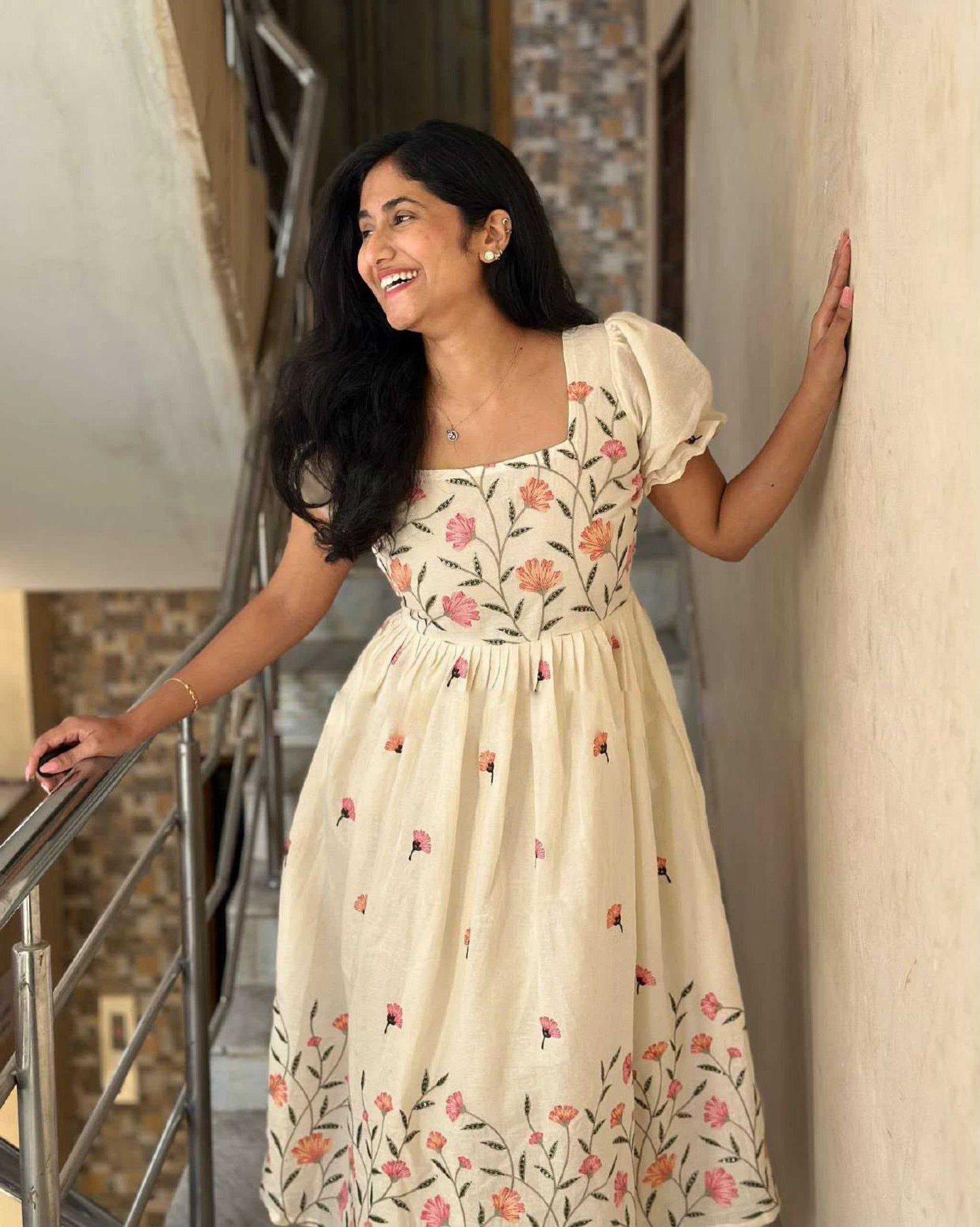 Cotton Embroidery Gown