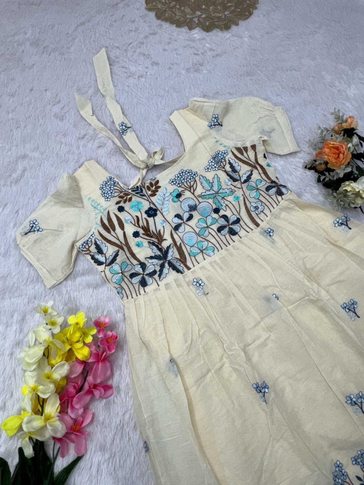 Cotton Embroidery Gown