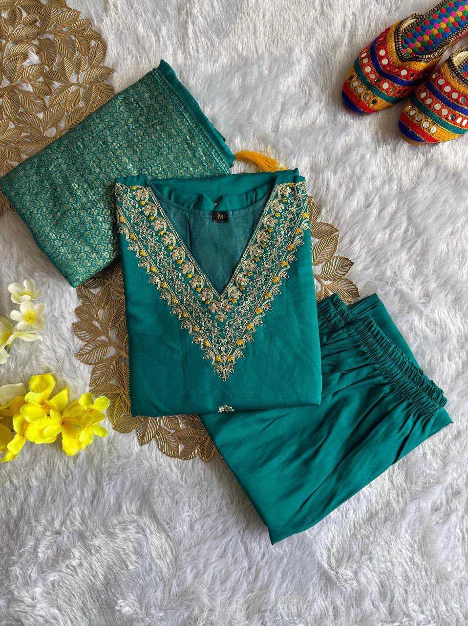 Heavy Roman Silk Ladies Kurti